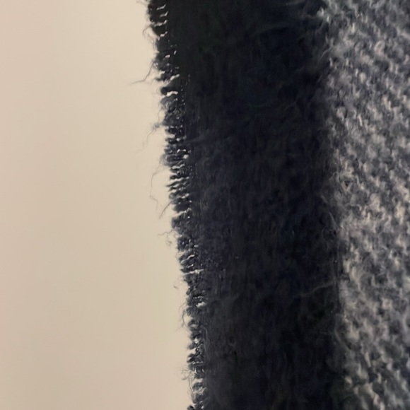 Aerie Open Front Cozy Plaid Pancho Blanket - Picture 5 of 5